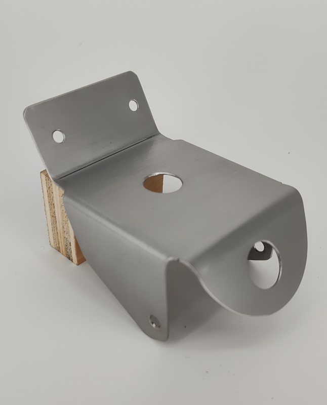 Reproduced stainless gascolator bracket on its own